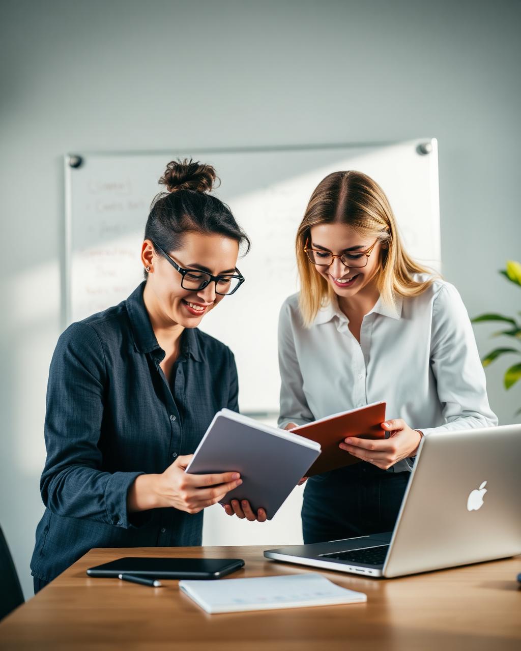 Oluma team members collaborating on an HR roadmap